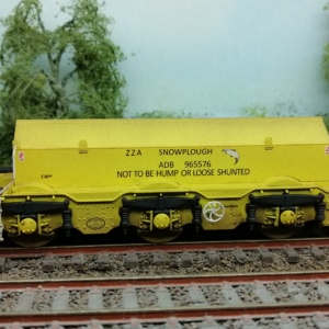 OO gauge rolling stock class ZZA snow plough light