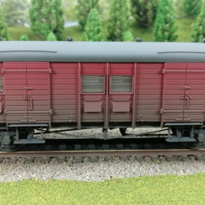 OO gauge rolling stock class parcels van heavy weathering